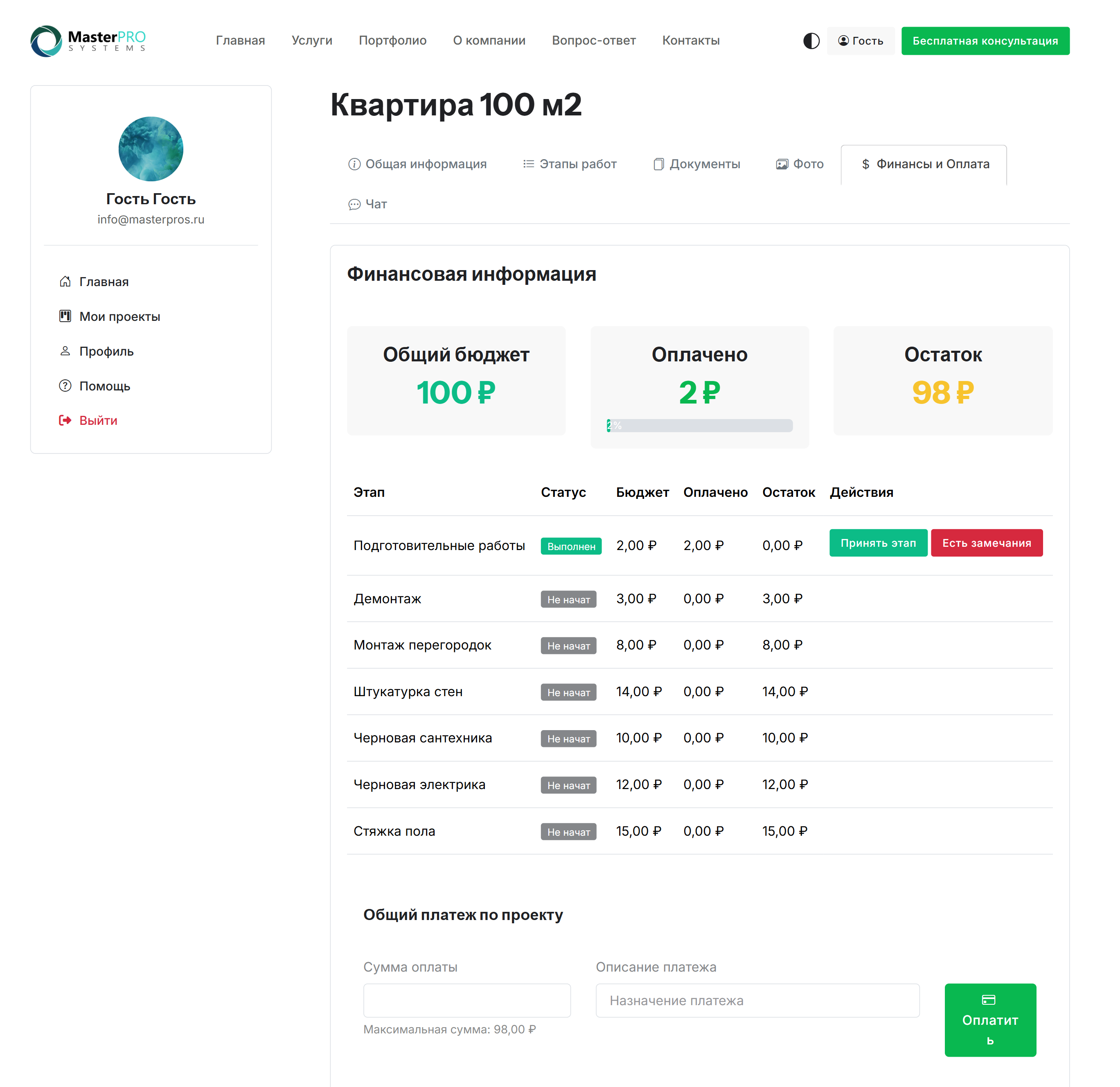 Контроль финансов